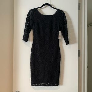 Laundry by Shelli Segal Black Lace Sheath Dress - Size 2
